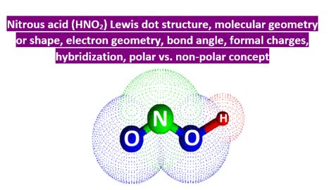 HNO2 Lewis structure, molecular geometry, hybridization, polar or nonpolar