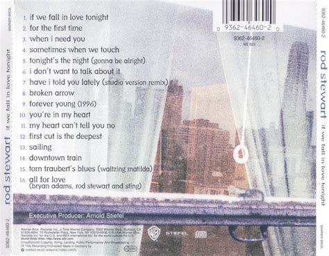 Car Tula Trasera De Rod Stewart If We Fall In Love Tonight Portada