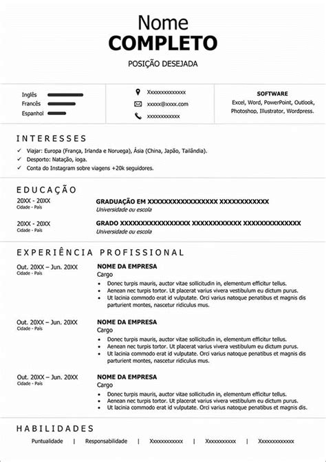 Curr Culo Gr Tis Veja Modelos Gr Tis De Curriculum Vitae