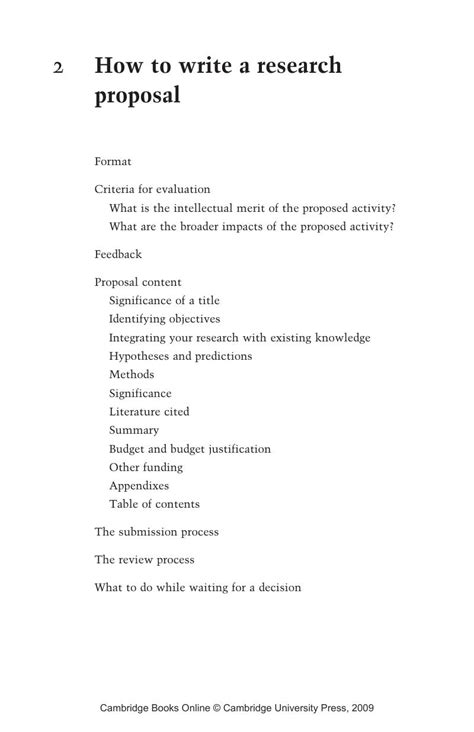 How To Write A Research Proposal Chapter Planning Proposing And