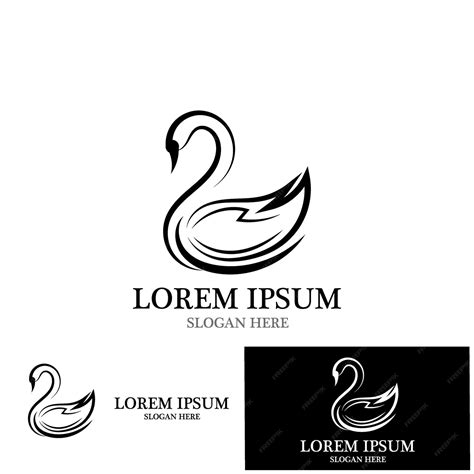 Premium Vector Swan Isolated Icon Logo Vector Illustration Template