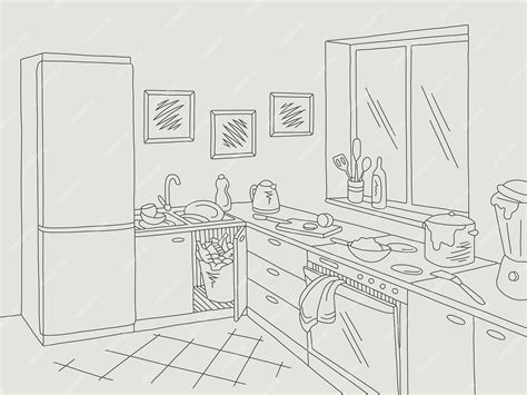 Dirty Kitchen Drawing