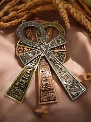 Egyptian Ankh Keys Of Life Hieroglyphics Symbols Hand Carved Ebay