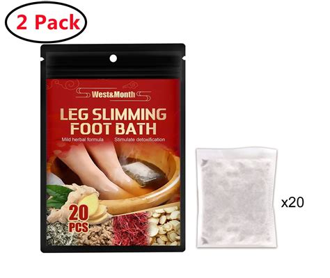 2 Pack 20 PCS Herbal Foot Soak Lymphatic Drainage Ginger Foot Soak