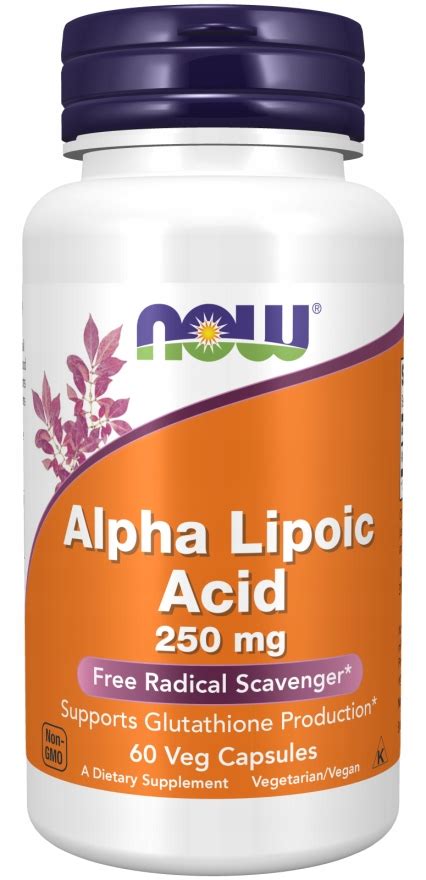 Now Alpha Lipoic Acid Mg K Kwas Alfa Liponowy Ala Mocny