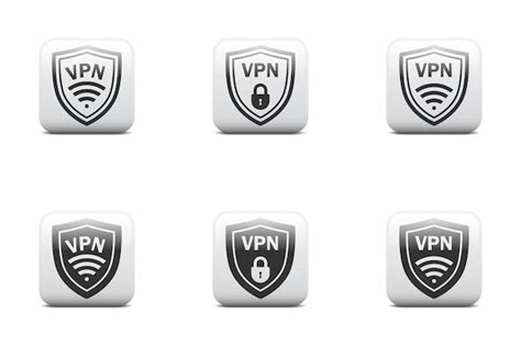 Premium Vector Vpn Shield Icon Set Safe Vpn Symbol Flat Vector