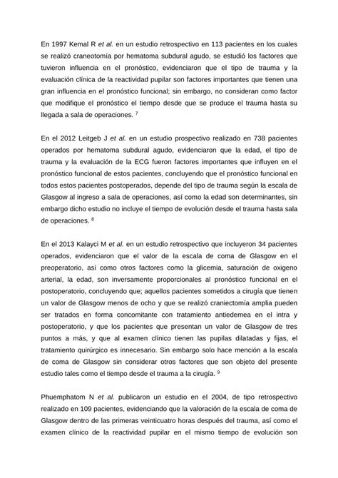 PDF HEMATOMA SUBDURAL AGUDO TRAUMÁTICO HOSPITAL HEMATOMA SUBDURAL