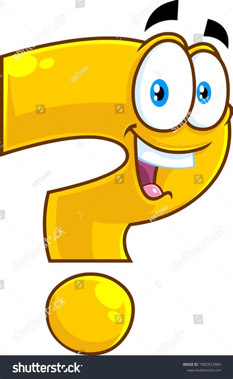 Happy Yellow Question Mark Cartoon Character Stock Vector Royalty Free