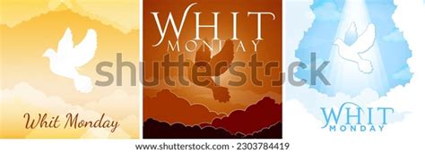 Whit Monday Greeting Card Set Beautiful Stock Vector (Royalty Free) 2303784419 | Shutterstock