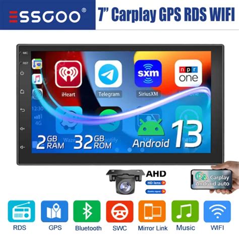 ANDROID 13 CARPLAY Autoradio 32G 2DIN 7 Zoll Bluetooth GPS NAVI WiFi