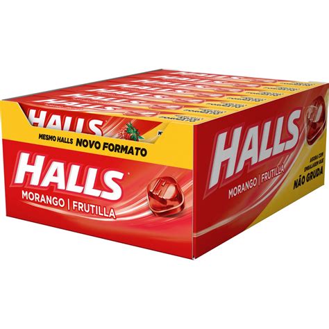 Bala Drops Halls Morango 21 Unidades Adams Submarino