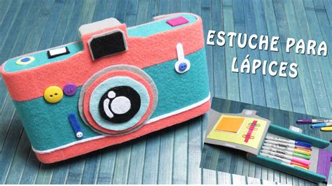 Estuche Para L Pices C Mara Retro Lapicera Youtube Estuches Para