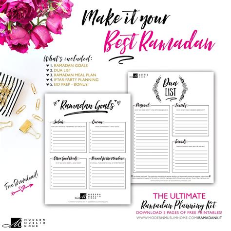 The Ultimate Ramadan Planning Kit Free Ramadan Planner Printables