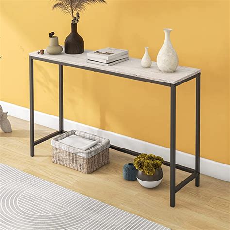 Foubam Console Table Narrow Entryway Tables Thin Sofa Table Behind