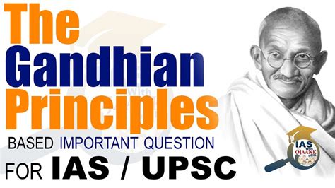 The Gandhian Principles Based Important Question Youtube