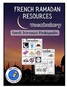 French Ramadan Vocabulary By Mme Kinder Tpt