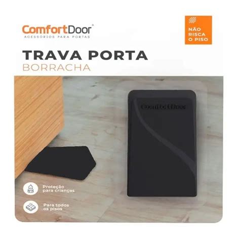 Prendedor Fixador Trava Portas Borracha Preto ComfortDoor