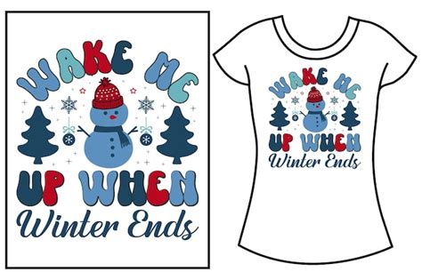 Premium Vector Christmas Winter Typography Snow Vector Graphics T