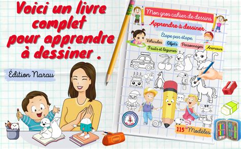 Amazon Fr Mon Gros Cahier De Dessins Apprendre Dessiner Tape