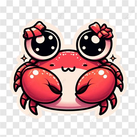 Kawai Red Crab Sticker From Alaska Crab Red Crabs Ai Png Transparent