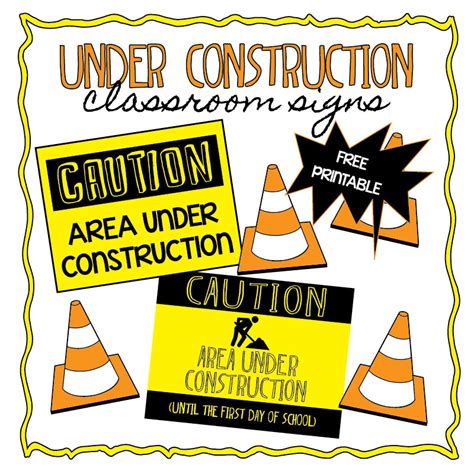 Free Printable Under Construction Signs