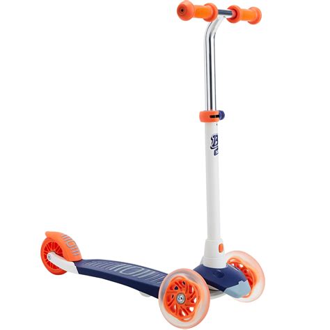 Patinete Scooter Oxelo B1 Niño Niña Luces de Colores Blanco Amarillo