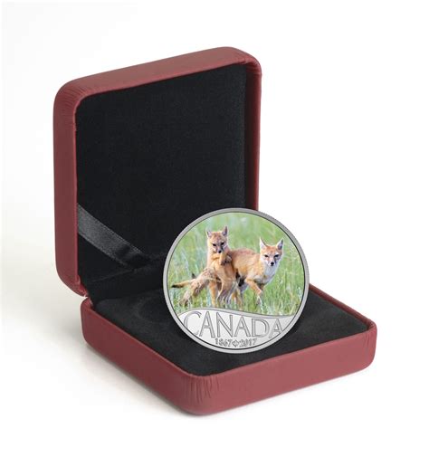 2017 $10 FINE SILVER COIN CELEBRATING CANADA'S 150TH: WILD SWIFT FOX AND PUPS- 155070 - Bullion Mart