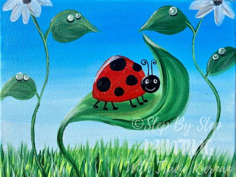 Ladybug Painting Step By Step Tutorial With Video