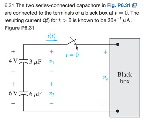 Solved 6 31 The Two Series Connected Capacitors In Fig