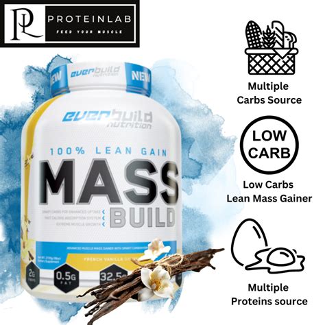 Everbuild Nutrition Mass Build 100 Lean Gain Mass Build 6lbs