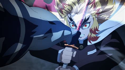 Wallpaper Rengoku Kyoujurou Kimetsu No Yaiba Anime Screenshot Anime Boys Demon Akaza