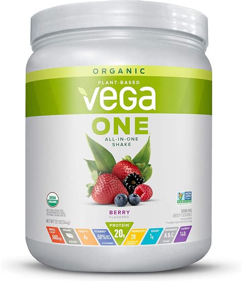 Vega One Organic Berry Meal Replacement Protein Powder Vegan Plant