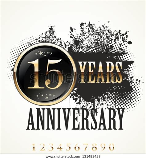 Grunge Anniversary Background Stock Vector Royalty Free 131483429