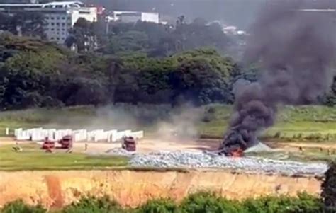 Duas pessoas morrem após queda de avião no Aeroporto da Pampulha em BH