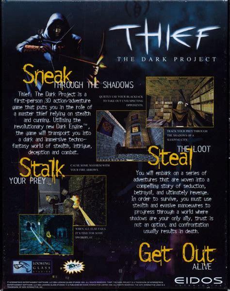 Thief The Dark Project Cover Or Packaging Material Mobygames