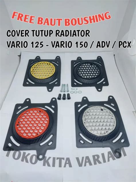 Cover Penutup Radiator Vario 125 Vario 150 Adv Pcx Model Variasi Karbon Terbaru Free Baut Cover