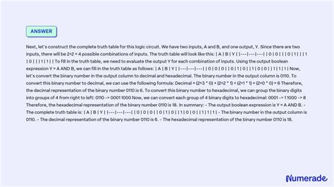 Solved Urgent 4 Based On The Logic Circuit Shown Below Solve For The Following Find The