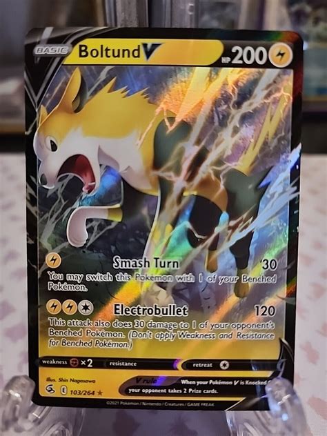 Pokémon TCG Boltund V Fusion Strike 103 264 Holo Ultra Rare eBay