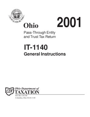 Fillable Online Tax Ohio Pass Through Entities Fiduciaries