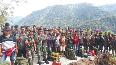 Satgas Tmmd Ke 115 Selesaikan Rabat Beton Di Tana Toraja Airmata Haru