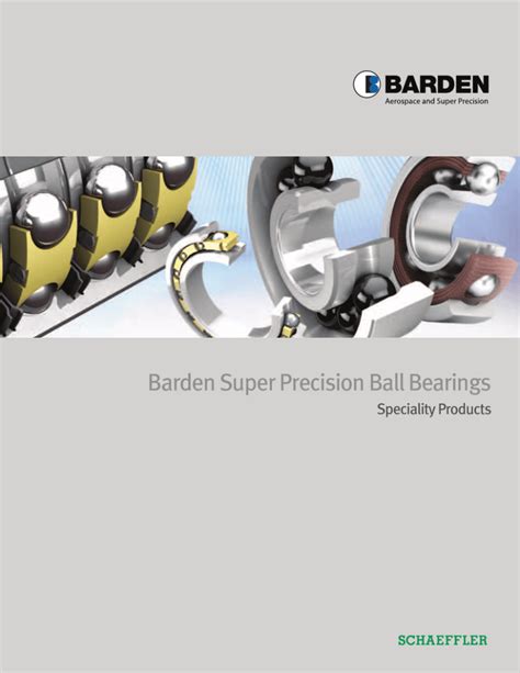 Barden Super Precision Ball Bearings Speciality