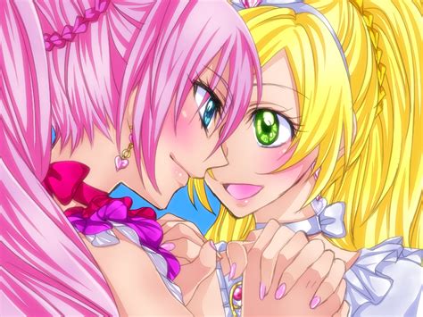 Houjou Hibiki Minamino Kanade Cure Melody And Cure Rhythm Precure