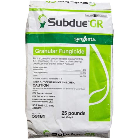 Subdue GR Granular Fungicide | Fungicides | PestWeb by Veseris