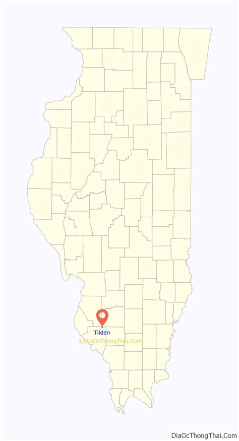 Map of Tilden village, Illinois