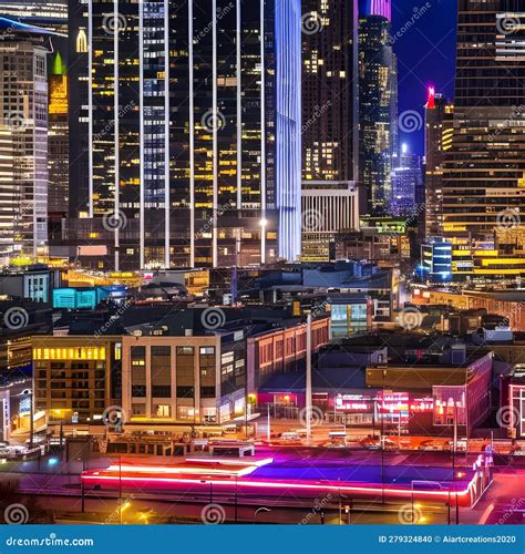 1390 Urban Nightlife: A Vibrant And Urban Background Featuring A City