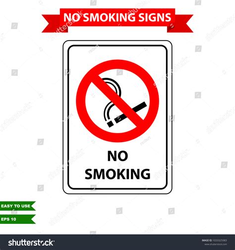 Caution Stop Smoking And Air Clean Area Sign In Royalty Free Stock