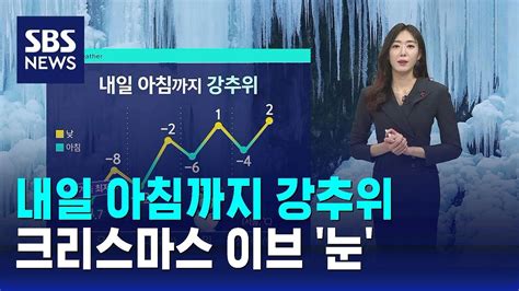 날씨 내일 아침까지 강추위크리스마스 이브 눈 Sbs Youtube