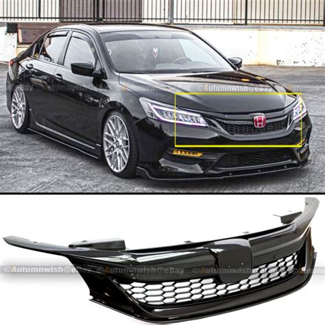 For Honda Accord Th Gen Sedan Chrome Black Jdm Sport Style