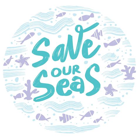 Premium Vector Save Our Seas Poster Concept