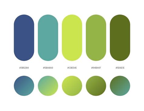 Blue, green color schemes & gradient palettes | Gradient color design ...